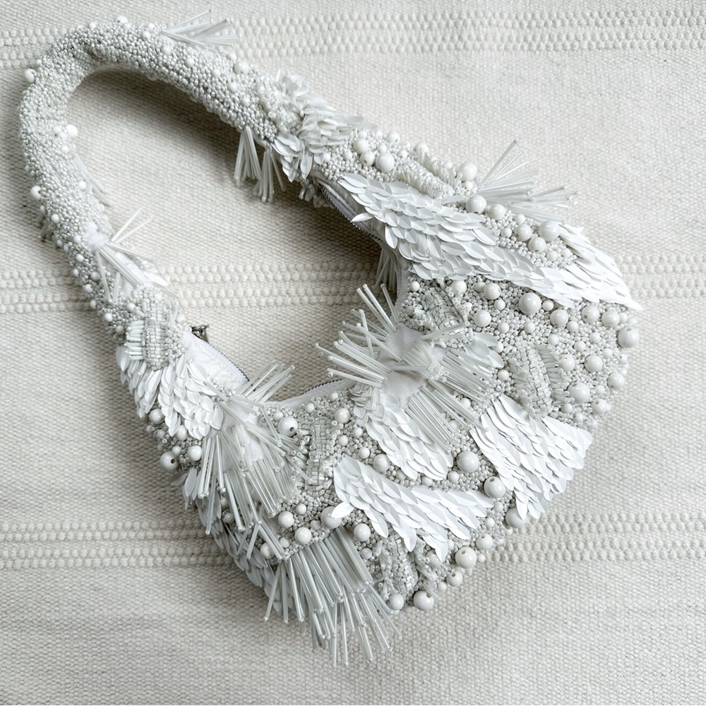 Zara beaded pearl bag